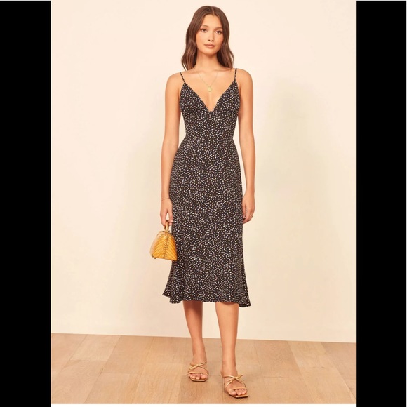 NWT Reformation Dove vneck sundress Confetti - Picture 2 of 8